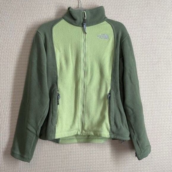 The North Face Jackets & Blazers - The North Face Two Tones Green Full Zip Fleece Jacket Women Size Medium